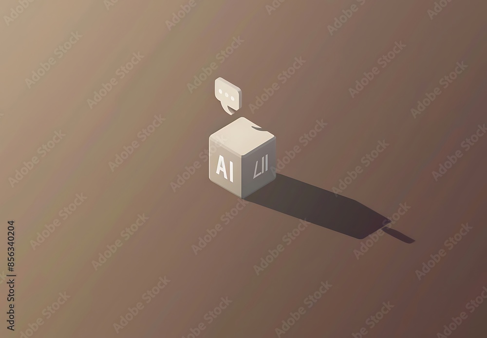 Poster ai (artificial intelligence) chat robot cube