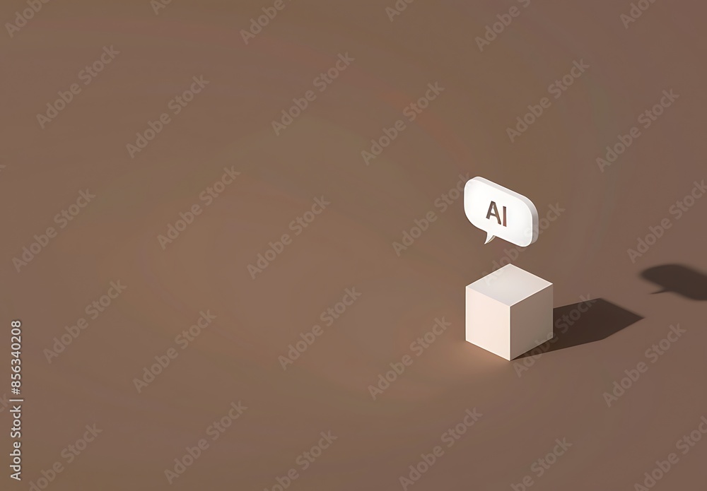 Poster ai (artificial intelligence) chat robot cube