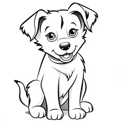 Fototapeta premium Cute Cartoon Boxer Puppy