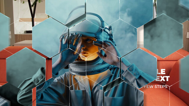 3d Hexagon Slideshow AE