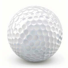 Detailed Golf Ball on White Background