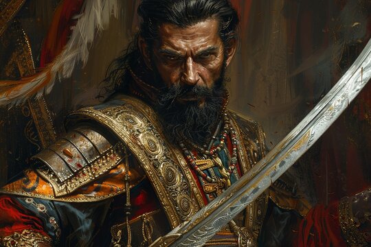 Step back in time with a captivating view of the Ottoman army during the Middle Ages, featuring soldiers clad in authentic medieval armor and wielding traditional weaponry