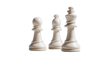 chess pieces isolated on white background , transparent png image