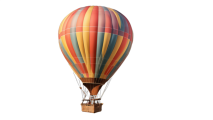 hot air balloon isolated on white background , transparent png image