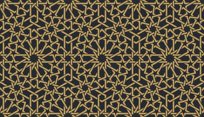 Seamless geometric pattern in authentic arabian style.