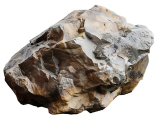 Realistic nature rock shape transparent background 3d rendering