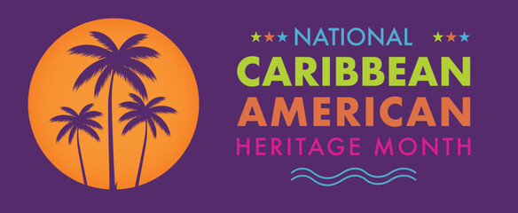 Obraz premium June is National Caribbean American Heritage Month.