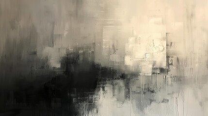 Naklejka premium Minimalist painting with simple, clean lines and a monochromatic color palette, exuding elegance and calm
