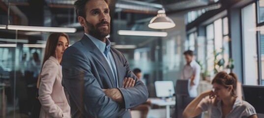 Team Leader Managing Office Crisis with Calm and Direction, Ensuring Efficient Solutions Under Pressure