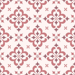 Pink and white luxury vector seamless pattern. Ornament, Traditional, Ethnic, Arabic, Turkish, Indian motifs. Great for fabric and textile, wallpaper, packaging design or any desired idea.