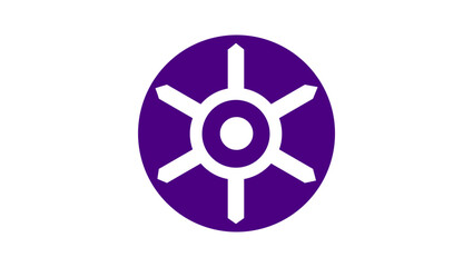 Tokyo city flag, color flat illustration