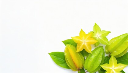 Naklejka premium Starfruit isolated on white background