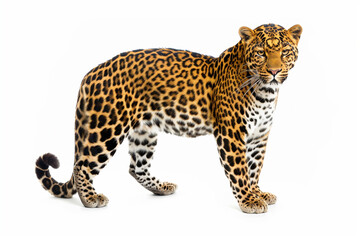Obraz premium leopard with white background