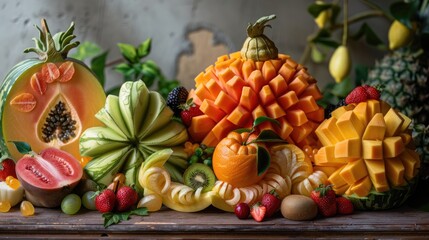 Carving fruits and vegetables