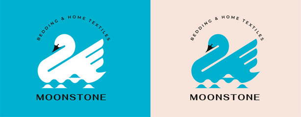 Minimalist modern logos collection. Geometrical retro concept design with flowers, hands, birds and aesthetic clean graphic symbols and icons © Marina Zlochin