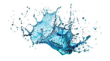 Water splash on isolated transparent background