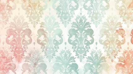 Design of a damask background with soft pastel lines