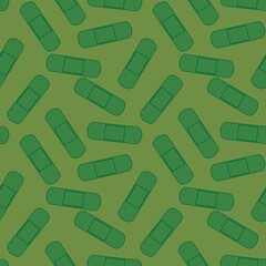 Medicine tape seamless pattern for wrapping paper and fabrics and linens