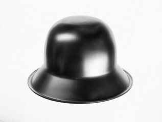 silver medieval helmet on white background