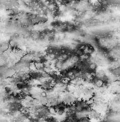 Abstract black and gray grunge textured watercolor seamless pattern. Unique monochrome dark night gradient ink watercolour texture for textile design, wrapping paper, surface, storm anger concept