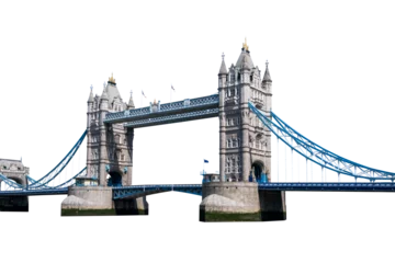 Tower Bridge in London UK cut out and isolated on transparent white background