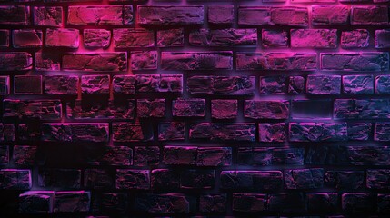 Neon brick Wall Background, 8k, photorealistic, extremely detailed