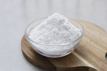 Bowl of baking soda, Sodium bicarbonate powder