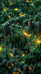 The future of architecture plants and buildings perfectly combined with the surreal. AI generated illustration