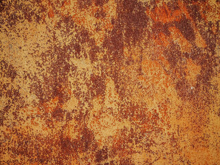 Orange color old metal surface with scratches. Background for design.