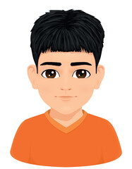 primary or secondary school aged young and handsome boy portrait