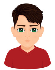 primary or secondary school aged young and handsome boy portrait