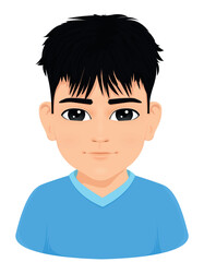 primary or secondary school aged young and handsome boy portrait