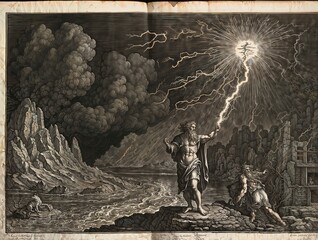 Zeus, who controls the weather and throws lightning bolts