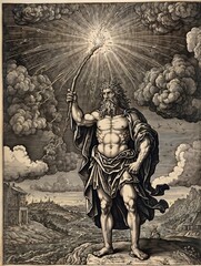 Zeus, who controls the weather and throws lightning bolts