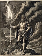 Zeus, who controls the weather and throws lightning bolts