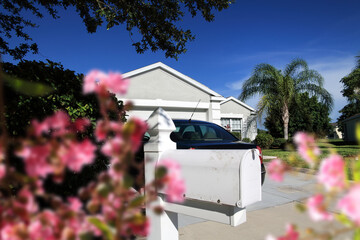 close up family home exterior