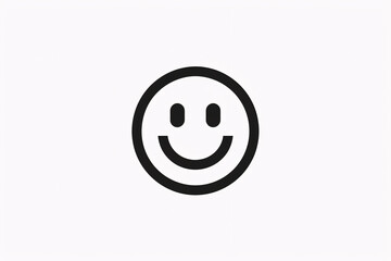 simple black smiley face icon on a white background with a clean and minimalist design