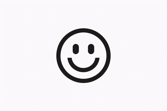 simple black smiley face icon on a white background with a clean and minimalist design