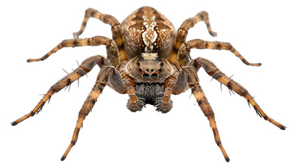 Brown tarantula spider png isolated on transparent background