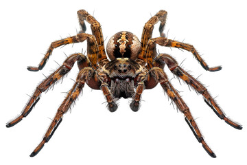 Brown tarantula spider png isolated on transparent background
