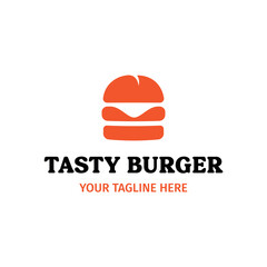 Tasty Burger Symbol Icon Logo Vector Branding