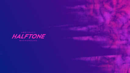 Abstract vector torn monochrome halftone background. Scrathed dotted texture element.