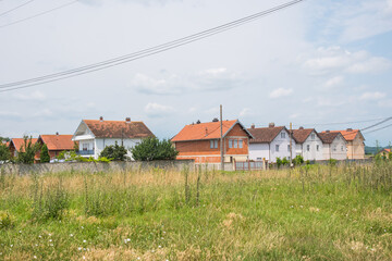 Fototapeta premium Buildings in town of Radoste in Kosovo