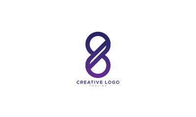 BQ QB 8S S8 Abstract initial monogram letter alphabet logo design