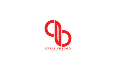 QB Abstract initial monogram letter alphabet logo design