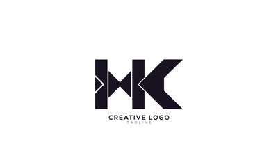 Fototapeta premium HK Abstract initial monogram letter alphabet logo design