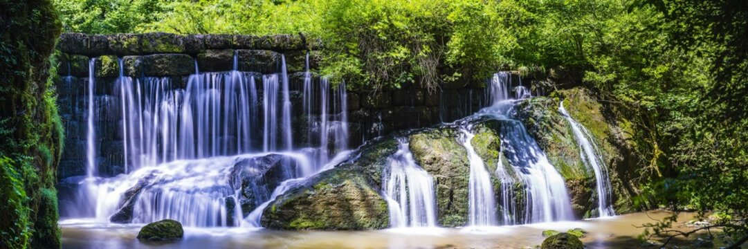 Geratser waterfall, near Rettenberg, Allgaeu, Bavaria, Germany, Europe