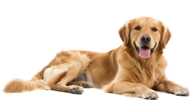 Golden retriever on a transparent background