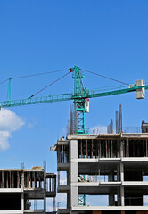 Crane and high-rise construction