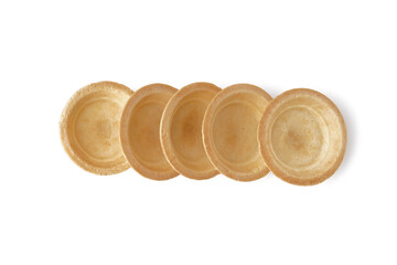 Homemade tartlets isolated on white background